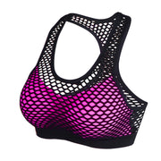 Mesh Hollow Out Breathable Yoga Bras Sports Bra